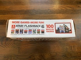 Atari Flashback 6 Classic Game Console Model AR2680 100 Games Open Box