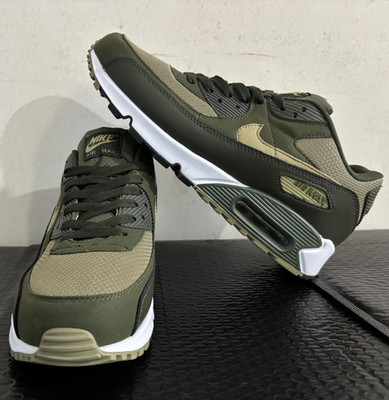 Nike Air Max 90 Men's Sneakers US 9.5 Olive Green Athletic Running Shoes
