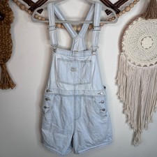 Levi's Strauss Light Wash Denim Short Overalls S