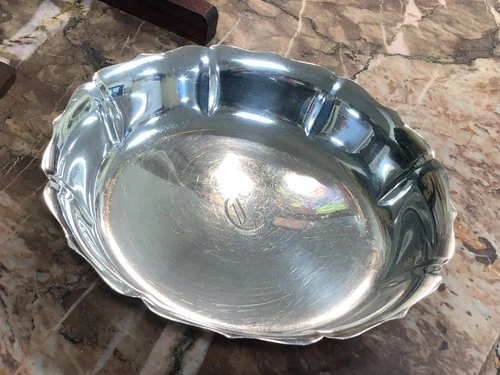 Alexander's LUNT EARLY DUBLIN 8" Sterling Silver .925 Bowl w/ Monogram 300+g