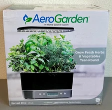 Aero Garden Harvest Elite 6 Pod Hydroponics System 100691-PPL Stainless Steel