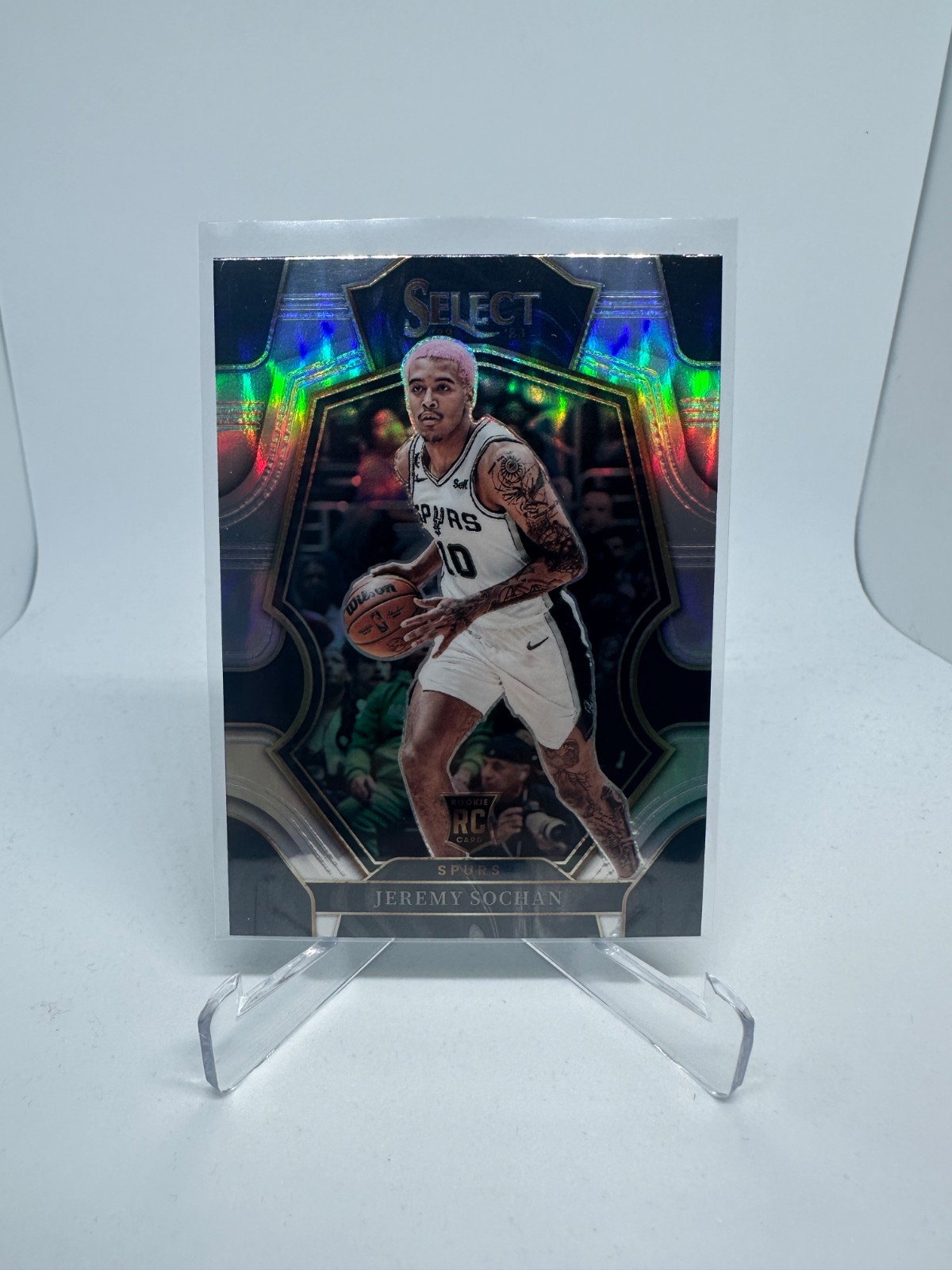 2022-23 Panini Select Premier Level Jeremy Sochan Rookie #192 Silver Prizm RC