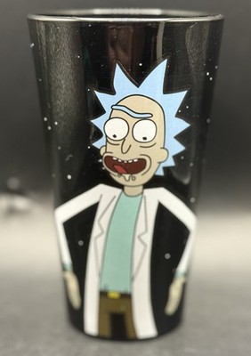 Rick and Morty Lick My Balls Black Pint Drinking Glass 2017