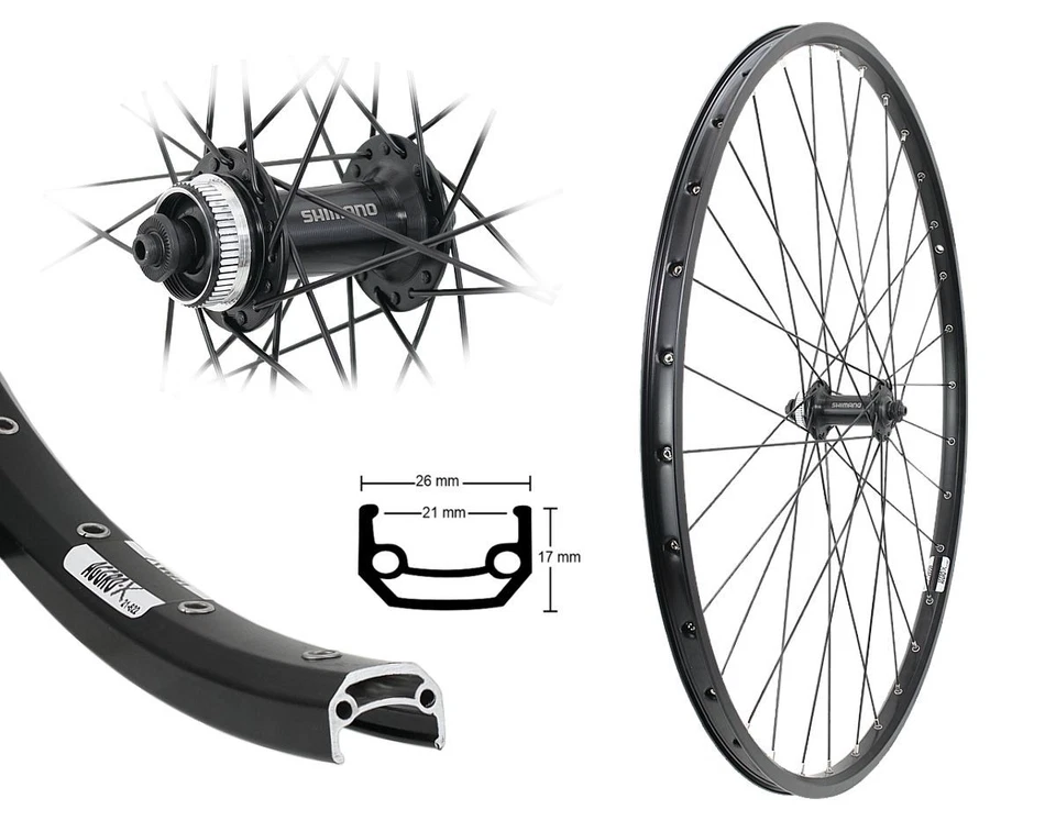 AGGRO-X Vorderrad 28/29 Zoll 21-622 Hohlkammer Felge Disk Shimano schwarz Centerlock
