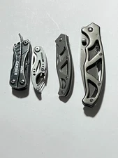 4 Gerber Pocket knives - Dime - Curve Multi tool - Paraframe - Mini Paraframe