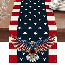 Patriotic Eagle Flag Table Runner Independence Day Home Party Dining Table Decor