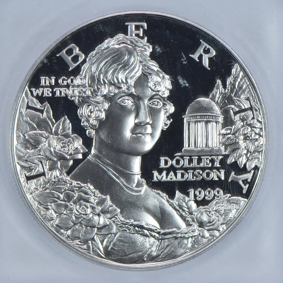 1999-P Dolley Madison Commemorative Silver Dollar PR70 DCAM ICG *9424 - Image 3 of 4