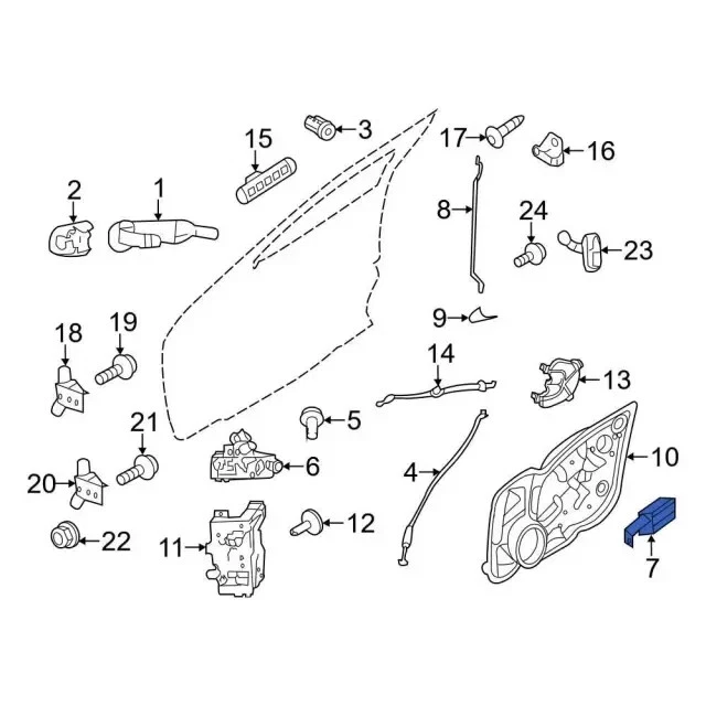 Manija de puerta interior del lado derecho del pasajero Lincoln MKZ original Ford OEM 2006-2012 Foto 3 de 4