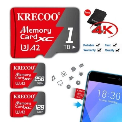 KRECOO Micro SD Card Ultra Class 10 SDXC SDHC Memory Card Fit for Dash Cams Android Lot