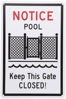Smartsign Plastic Sign, Legend notice: Pool Keep This Gate Closed With Graphi on sale Smartsign Plastic Sign, Legend notice: Pool Keep This Gate Closed With Graphi on sale