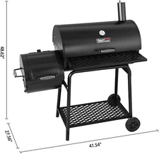 Royal Gourmet CC1830FC 30" Barrel Charcoal BBQ Grill & Smoker, Cover Included