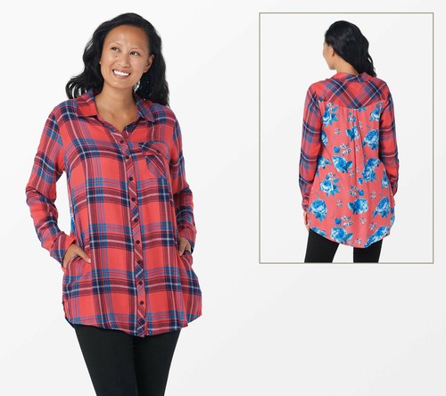 Tolani Collection Plaid Tunic Print 