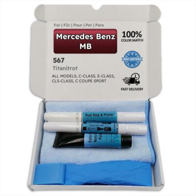 Lackstift für Mercedes Benz MB Rot TITANITROT 567 C CLASS E CLS COUPE SPORT