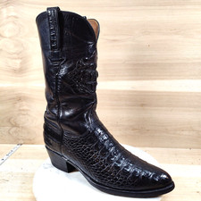 Lucchese Exotic Caiman Inlay Cowboy Boots Men...