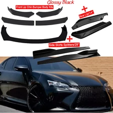 For Lexus GS350 Front Bumper Lip /Spoiler Body Kit Side+Skirt Rear