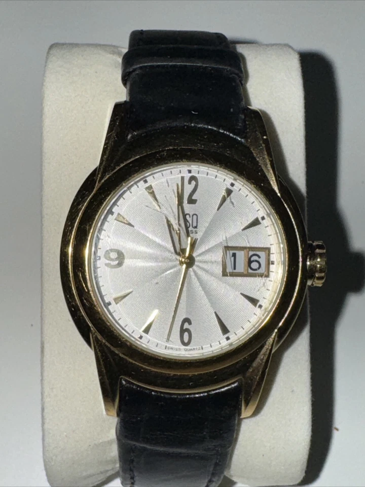 Reloj Suizo ESQ Hombre 36mm Esfera Azul Acero Inoxidable Fecha Grande Redondo Batería Nueva Foto 2 de 4