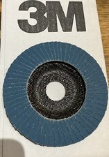 Box of 10 3m flap discs. P120 grit sanding 115mm 4.5 inch grinder 3m 551d