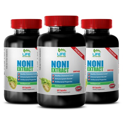 immune support supplement - NONI EXTRACT 500mg - antioxidant superfood 3 Bottles