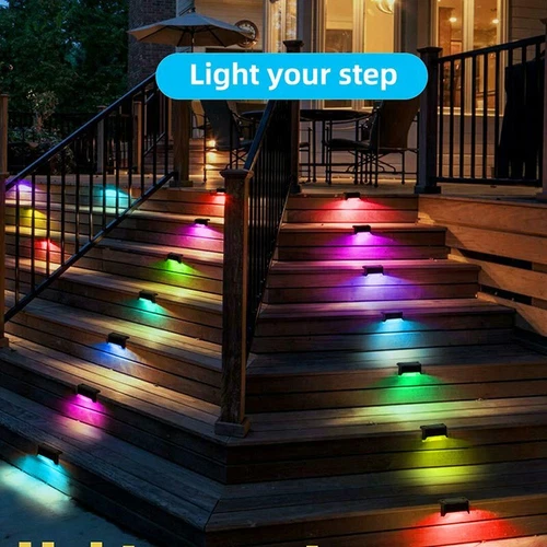 Outdoor Solar LED Deck Lights Path Garden Patio Pathway Stairs Step Fence Lamp - Picture 21 of 26