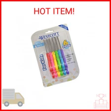 Westcott 16454 Right- and Left-Handed Scissors, Kids' Scissors, Ages 4-8, 5-Inch