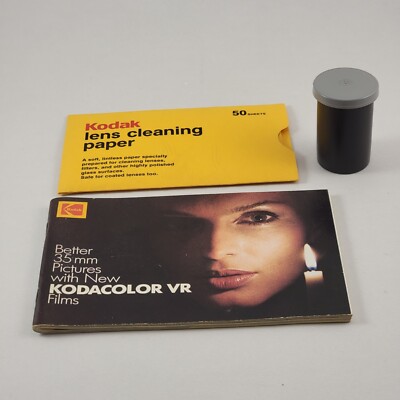 Vintage Kodak Lot Gold 200 35MM Film (Expired) Kodacolor VR Ad Lens  Paper