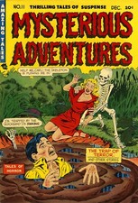 Mysterious Adventures 11 Comic Book Cover Art Giclee Reproduction on Canvas