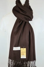 Pashmina Scarf Wrap Shawl Solid Coffee,Silk Cashmere,Soft *030