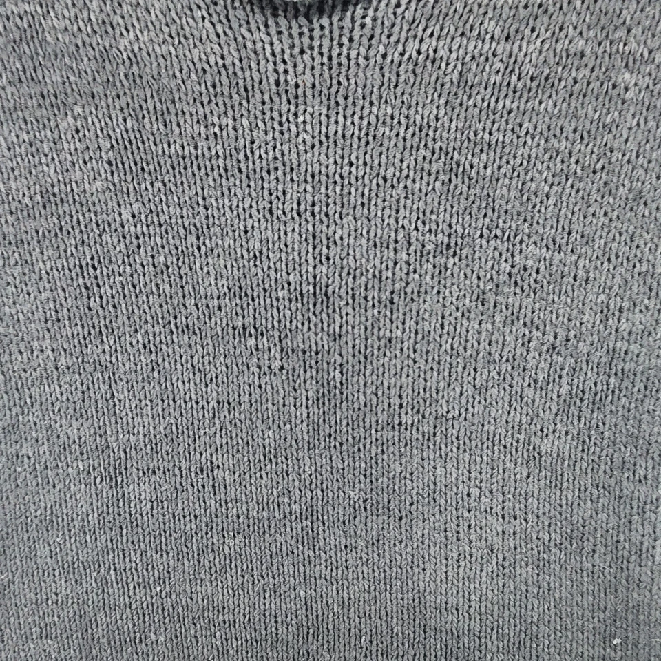 Camiseta sin mangas Rosette para mujer M negra acrílica lisa cuello redondo pulóver sin mangas Foto 2 de 4