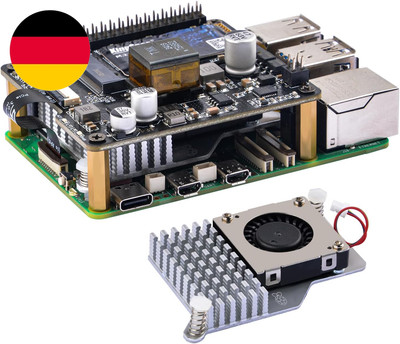Geeekpi P31 M.2 NVME M-Key Poe+ HAT with Official Raspberry Pi Active Cooler for