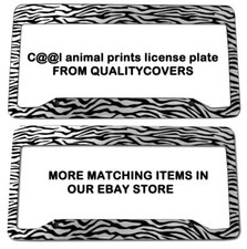 Black And White Zebra Platic License Plate Frame For Usa Model Cars Black And White Zebra Platic License Plate Frame For Usa Model Cars