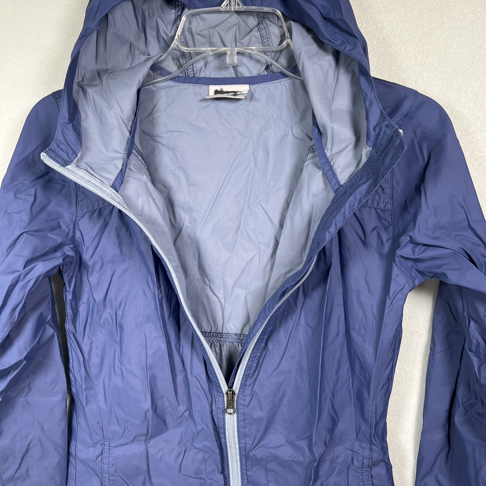 Columbia Girls Windbreaker Jacket Size Medium Purple Hooded Water Repellent B. thumbnail 4