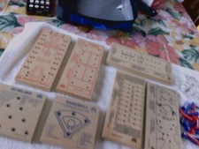 Lot of 7 Wood Peg Board Games With Case SEE PICS