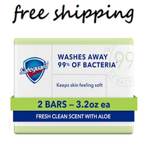 Safeguard Bar Soap Fresh Clean Scent with Aloe Extract, 3.2oz 2 Count