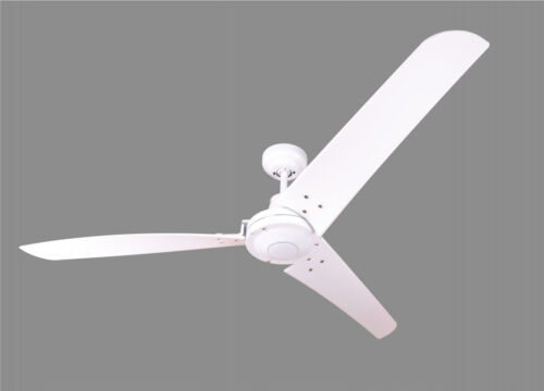 Ventilateur de plafond industriel Vourdries blanc 142 cm avec télécommande - Photo 1/1