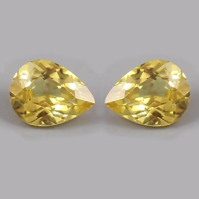 10x8 MM AAA Natürlich Makellos Ceylon Gelb Saphir Birne Lose Edelstein Schnitt