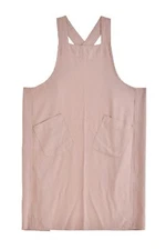 Women Cotton Linen Cross Back Apron for Women with Pockets Pinafore Apron Dre...