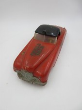 Vintage Saunders Tool  Die co., Aurora, Ill Plastic Wind-up Fire Chief Car Red