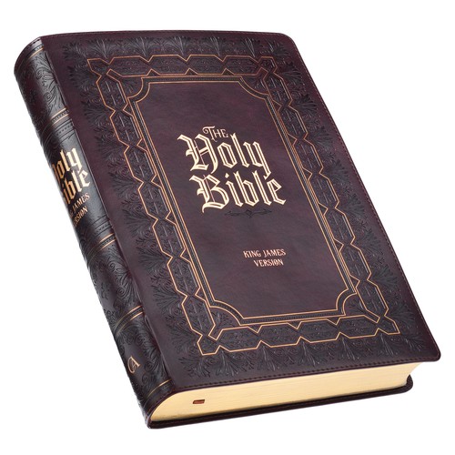 KJV Holy Bible, Super Giant Print Faux Leather Red Letter Edition - Ribbon - Picture 3 of 6