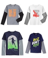 New Champion Boys' Graphic Print Long-Sleeve Shirt Choose Size and Color