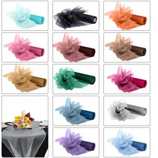 25M Organza Roll Sheer Fabric Wedding Events Chair Bows Table Runner 29cm Wide
