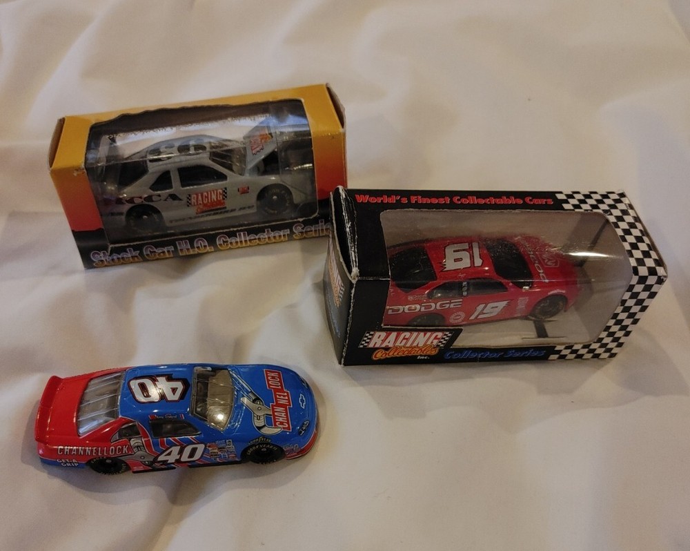 (3) 1:64 Die Cast Collectible Racing Cars