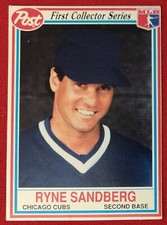 1990 Post Cereal #9 Trading Card-- Ryne Sandberg- Second Base