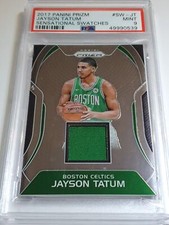 2017 Panini Prizm Jayson Tatum Rookie #PATCH Game Worn Jersey - PSA 9 (LOW POP)