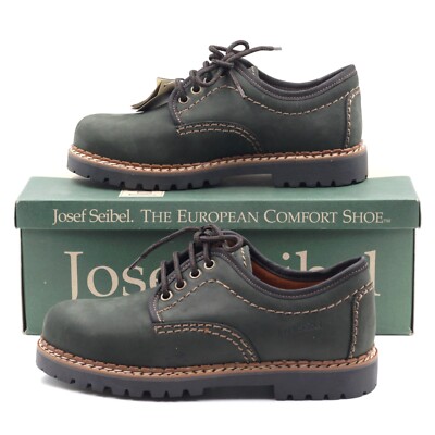 JOSEF SEIBEL Damen Halbschuhe Schnürschuhe EUR 37 UK 4 Grün Echt Leder NEU