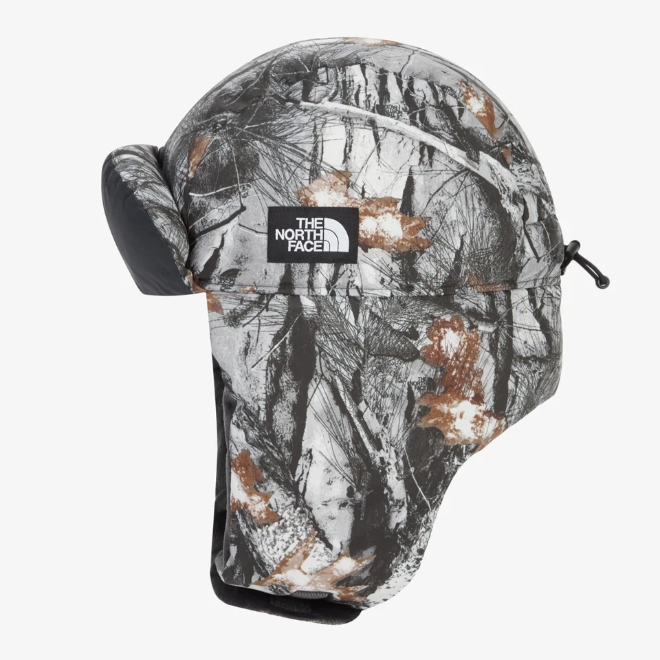 NEW THE NORTH FACE NUPTSE WARM EARMUFF CAP NE3CQ59 BLACK_CAMOUFLAGE  SIZE M - L - Image 3 of 4