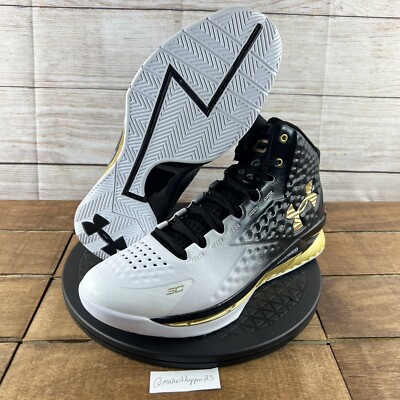 Under Armour Curry 1 Retro 'MVP' White Black Gold 3026051-001 Men