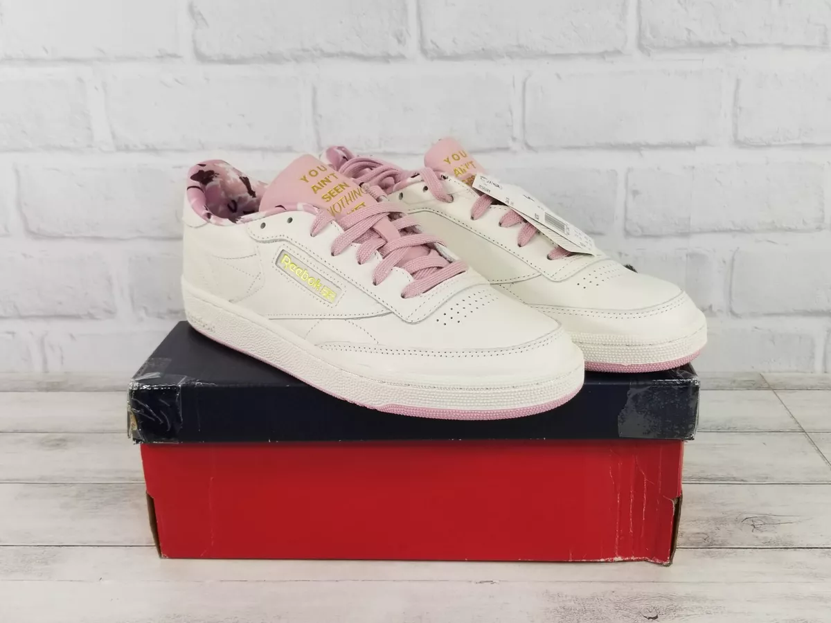 Reebok Club C Revenge Tennis Shoes, Women's Size 9 M, Chalk/Pink