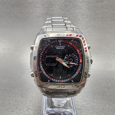 Casio Edifice EFA-122 Watch Men 41mm Analog Digital Steel