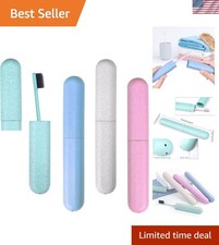 4 Pack Travel Toothbrush Case Portable Travel Toothbrush Holder Plastic Tooth...