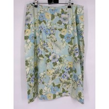 Falda midi de lino floral tropical Talbots Cottagecore vacaciones abuela chic 16